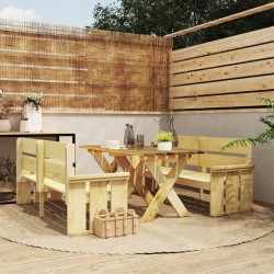 vidaXL 3-tlg. Garten-Essgruppe Kiefernholz Imprägniert