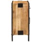 Sideboard 80x31x66 cm Massives Raues Mangoholz und Metall Sideboard 80x31x66 cm Massives Raues Mangoholz und Metall