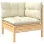 vidaXL 11-tlg. Garten-Lounge-Set mit Creme Kissen Massivholz Kiefer vidaXL 11-tlg. Garten-Lounge-Set mit Creme Kissen Massivholz Kiefer