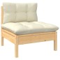 vidaXL 11-tlg. Garten-Lounge-Set mit Creme Kissen Massivholz Kiefer vidaXL 11-tlg. Garten-Lounge-Set mit Creme Kissen Massivholz Kiefer