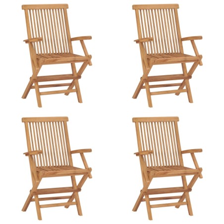 vidaXL Klappbare Gartenstühle 4 Stk. Massivholz Teak