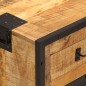 Sideboard 80x31x66 cm Massives Raues Mangoholz und Metall Sideboard 80x31x66 cm Massives Raues Mangoholz und Metall