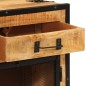 Sideboard 80x31x66 cm Massives Raues Mangoholz und Metall Sideboard 80x31x66 cm Massives Raues Mangoholz und Metall