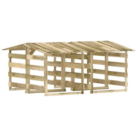 vidaXL Pergolen mit Dach 4 Stk. 100x90x100 cm Kiefernholz Imprägniert