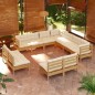 vidaXL 11-tlg. Garten-Lounge-Set mit Kissen Honigbraun Kiefernholz vidaXL 11-tlg. Garten-Lounge-Set mit Kissen Honigbraun Kiefernholz