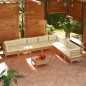 vidaXL 9-tlg. Garten-Lounge-Set mit Kissen Honigbraun Kiefernholz vidaXL 9-tlg. Garten-Lounge-Set mit Kissen Honigbraun Kiefernholz