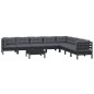 vidaXL 9-tlg. Garten-Lounge-Set mit Kissen Schwarz Massivholz Kiefer vidaXL 9-tlg. Garten-Lounge-Set mit Kissen Schwarz Massivholz Kiefer