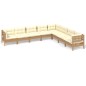 vidaXL 8-tlg. Garten-Lounge-Set mit Kissen Honigbraun Kiefernholz vidaXL 8-tlg. Garten-Lounge-Set mit Kissen Honigbraun Kiefernholz