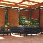 vidaXL 10-tlg. Garten-Lounge-Set mit Kissen Schwarz Massivholz Kiefer vidaXL 10-tlg. Garten-Lounge-Set mit Kissen Schwarz Massivholz Kiefer