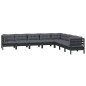 vidaXL 8-tlg. Garten-Lounge-Set mit Kissen Schwarz Massivholz Kiefer vidaXL 8-tlg. Garten-Lounge-Set mit Kissen Schwarz Massivholz Kiefer