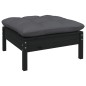 vidaXL 8-tlg. Garten-Lounge-Set mit Kissen Schwarz Massivholz Kiefer vidaXL 8-tlg. Garten-Lounge-Set mit Kissen Schwarz Massivholz Kiefer