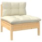 vidaXL 12-tlg. Garten-Lounge-Set mit Creme Kissen Massivholz Kiefer vidaXL 12-tlg. Garten-Lounge-Set mit Creme Kissen Massivholz Kiefer