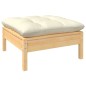 vidaXL 12-tlg. Garten-Lounge-Set mit Creme Kissen Massivholz Kiefer vidaXL 12-tlg. Garten-Lounge-Set mit Creme Kissen Massivholz Kiefer