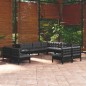 vidaXL 11-tlg. Garten-Lounge-Set mit Kissen Schwarz Massivholz Kiefer vidaXL 11-tlg. Garten-Lounge-Set mit Kissen Schwarz Massivholz Kiefer