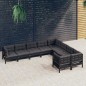 vidaXL 9-tlg. Garten-Lounge-Set mit Kissen Schwarz Kiefernholz vidaXL 9-tlg. Garten-Lounge-Set mit Kissen Schwarz Kiefernholz