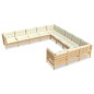 vidaXL 11-tlg. Garten-Lounge-Set mit Creme Kissen Kiefernholz vidaXL 11-tlg. Garten-Lounge-Set mit Creme Kissen Kiefernholz