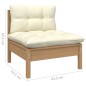vidaXL 11-tlg. Garten-Lounge-Set mit Kissen Honigbraun Kiefernholz vidaXL 11-tlg. Garten-Lounge-Set mit Kissen Honigbraun Kiefernholz