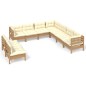 vidaXL 9-tlg. Garten-Lounge-Set mit Kissen Honigbraun Kiefernholz vidaXL 9-tlg. Garten-Lounge-Set mit Kissen Honigbraun Kiefernholz
