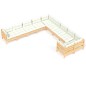 vidaXL 10-tlg. Garten-Lounge-Set mit Creme Kissen Kiefernholz vidaXL 10-tlg. Garten-Lounge-Set mit Creme Kissen Kiefernholz