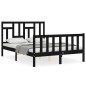 vidaXL Massivholzbett mit Kopfteil Schwarz 120x200 cm vidaXL Massivholzbett mit Kopfteil Schwarz 120x200 cm