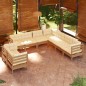 vidaXL 9-tlg. Garten-Lounge-Set mit Kissen Honigbraun Kiefernholz vidaXL 9-tlg. Garten-Lounge-Set mit Kissen Honigbraun Kiefernholz