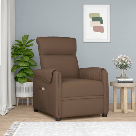 Massagesessel Braun Stoff