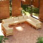 vidaXL 10-tlg. Garten-Lounge-Set mit Kissen Honigbraun Kiefernholz vidaXL 10-tlg. Garten-Lounge-Set mit Kissen Honigbraun Kiefernholz