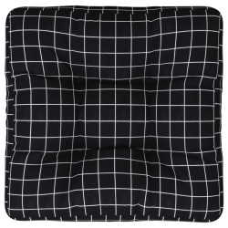 Palettenkissen Schwarz Karomuster 50x50x12 cm Stoff