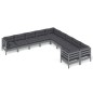 vidaXL 10-tlg. Garten-Lounge-Set mit Kissen Grau Kiefernholz vidaXL 10-tlg. Garten-Lounge-Set mit Kissen Grau Kiefernholz