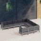 vidaXL 10-tlg. Garten-Lounge-Set mit Kissen Grau Kiefernholz vidaXL 10-tlg. Garten-Lounge-Set mit Kissen Grau Kiefernholz
