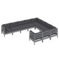 vidaXL 10-tlg. Garten-Lounge-Set mit Kissen Grau Kiefernholz vidaXL 10-tlg. Garten-Lounge-Set mit Kissen Grau Kiefernholz