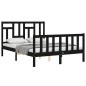 vidaXL Massivholzbett mit Kopfteil Schwarz 120x200 cm vidaXL Massivholzbett mit Kopfteil Schwarz 120x200 cm