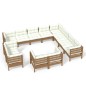 vidaXL 12-tlg. Garten-Lounge-Set mit Kissen Honigbraun Kiefernholz vidaXL 12-tlg. Garten-Lounge-Set mit Kissen Honigbraun Kiefernholz