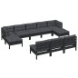 vidaXL 10-tlg. Garten-Lounge-Set mit Kissen Schwarz Kiefernholz vidaXL 10-tlg. Garten-Lounge-Set mit Kissen Schwarz Kiefernholz