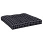 Palettenkissen Schwarz Karomuster 70x70x12 cm Stoff