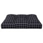 Palettenkissen Schwarz Karomuster 70x70x12 cm Stoff