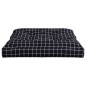 Palettenkissen Schwarz Karomuster 70x70x12 cm Stoff