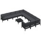 vidaXL 12-tlg. Garten-Lounge-Set mit Kissen Schwarz Kiefernholz vidaXL 12-tlg. Garten-Lounge-Set mit Kissen Schwarz Kiefernholz