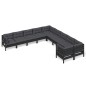 vidaXL 10-tlg. Garten-Lounge-Set mit Kissen Schwarz Kiefernholz vidaXL 10-tlg. Garten-Lounge-Set mit Kissen Schwarz Kiefernholz