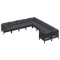 vidaXL 10-tlg. Garten-Lounge-Set mit Kissen Schwarz Kiefernholz vidaXL 10-tlg. Garten-Lounge-Set mit Kissen Schwarz Kiefernholz
