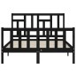 vidaXL Massivholzbett mit Kopfteil Schwarz 120x200 cm vidaXL Massivholzbett mit Kopfteil Schwarz 120x200 cm