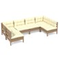 vidaXL 6-tlg. Garten-Lounge-Set mit Kissen Honigbraun Kiefernholz vidaXL 6-tlg. Garten-Lounge-Set mit Kissen Honigbraun Kiefernholz