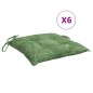 vidaXL Stuhlkissen 6 Stk. Blattmuster 50x50x7 cm Stoff vidaXL Stuhlkissen 6 Stk. Blattmuster 50x50x7 cm Stoff