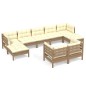 vidaXL 9-tlg. Garten-Lounge-Set mit Kissen Honigbraun Kiefernholz vidaXL 9-tlg. Garten-Lounge-Set mit Kissen Honigbraun Kiefernholz