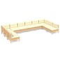 vidaXL 10-tlg. Garten-Lounge-Set mit Creme Kissen Massivholz Kiefer vidaXL 10-tlg. Garten-Lounge-Set mit Creme Kissen Massivholz Kiefer