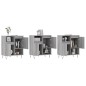 vidaXL Sideboards 3 Stk. Grau Sonoma Holzwerkstoff vidaXL Sideboards 3 Stk. Grau Sonoma Holzwerkstoff