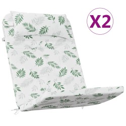 Adirondack-Auflagen 2 Stk. Blattmuster Oxford-Gewebe