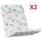 Adirondack-Auflagen 2 Stk. Blattmuster Oxford-Gewebe Adirondack-Auflagen 2 Stk. Blattmuster Oxford-Gewebe
