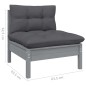 vidaXL 9-tlg. Garten-Lounge-Set mit Kissen Schwarz Massivholz Kiefer vidaXL 9-tlg. Garten-Lounge-Set mit Kissen Schwarz Massivholz Kiefer
