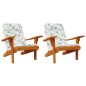 Adirondack-Auflagen 2 Stk. Blattmuster Oxford-Gewebe Adirondack-Auflagen 2 Stk. Blattmuster Oxford-Gewebe